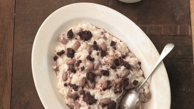risotto met borlottibonen en salsiccia