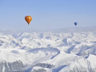 Ballonvaren boven de Dolomieten