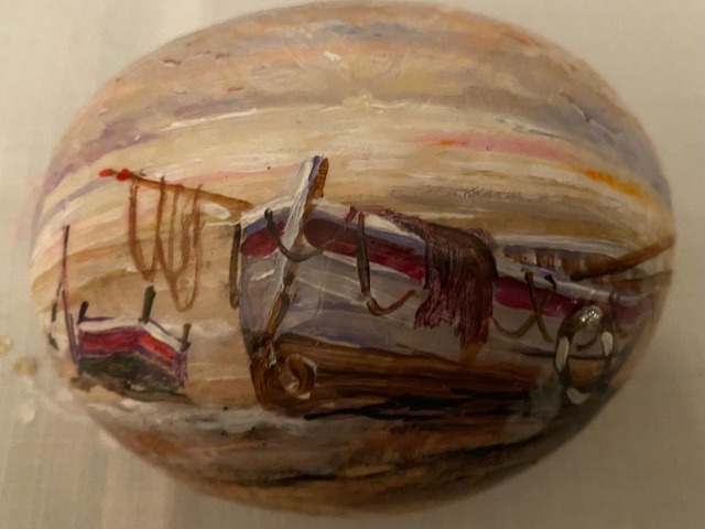 Schilderij op steen