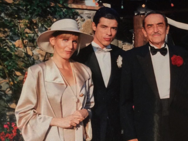 Met acteurs vader en zoon Vittorio e Alessandro Gassman tijdens opname film