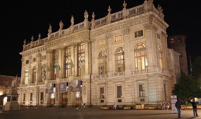 Palazzo Madama bij nacht
